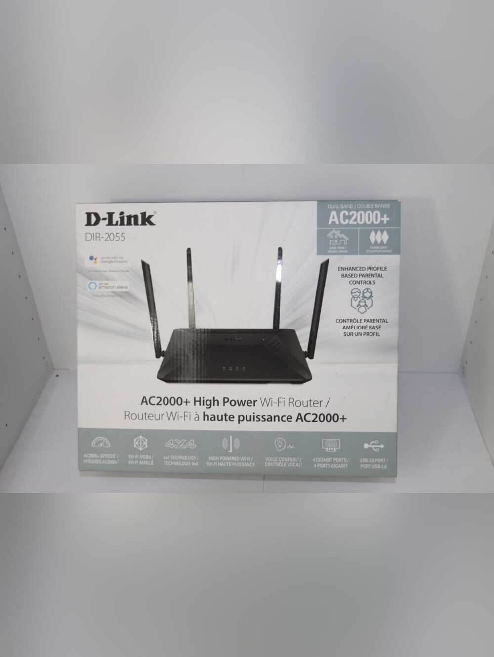 D-Link DIR-2055 AC2000+ Dual-Band Wi‑Fi Router - Black